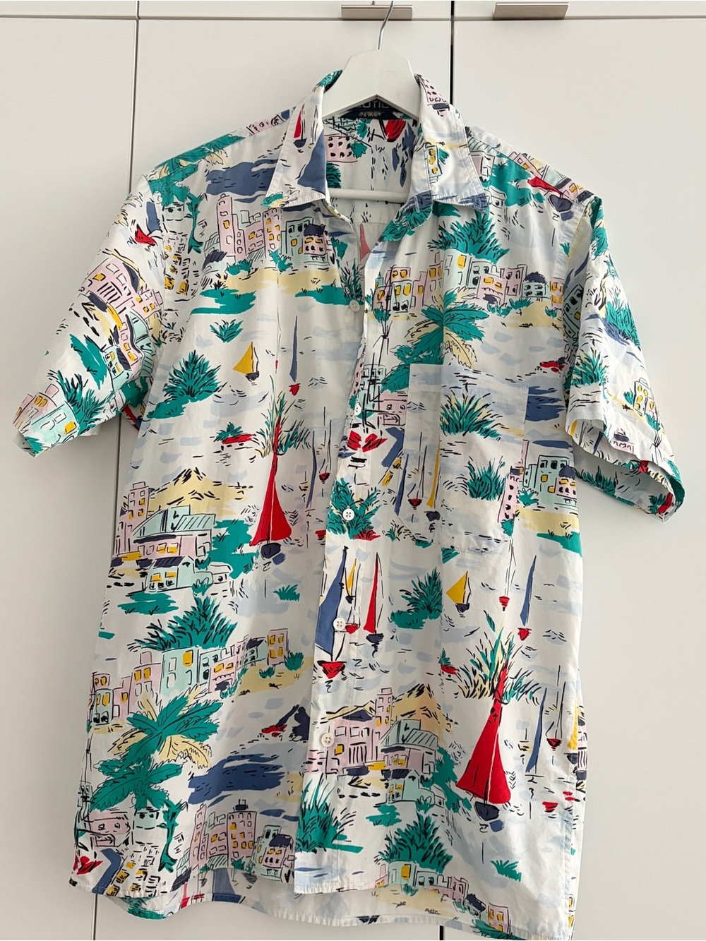 Vintage 90s Nautica Sailboat ⛵️ AOP Button Down Shirt